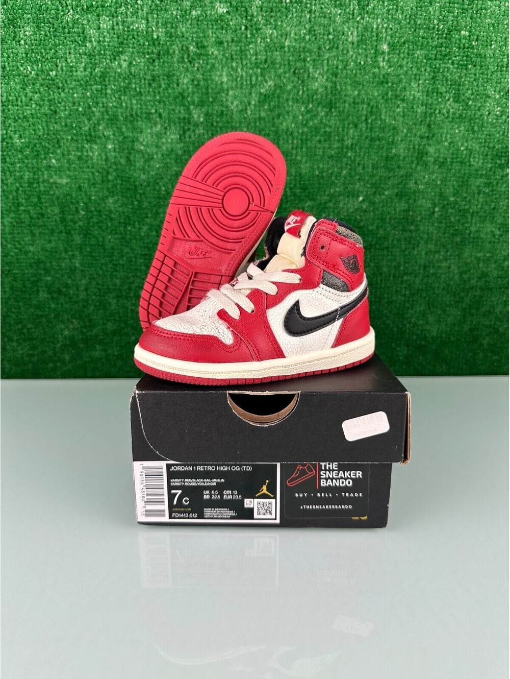 Size 7c - Jordan 1 Retro High OG Chicago Lost and Found (TD)